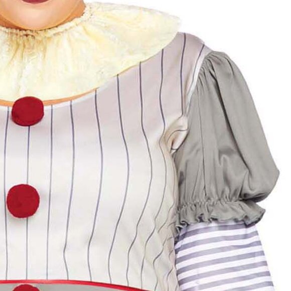 2Pc Creepy Clown Costume Dress Women Plus Size 1x 2x Halloween Cosplay Outfit - Picture 8 of 8